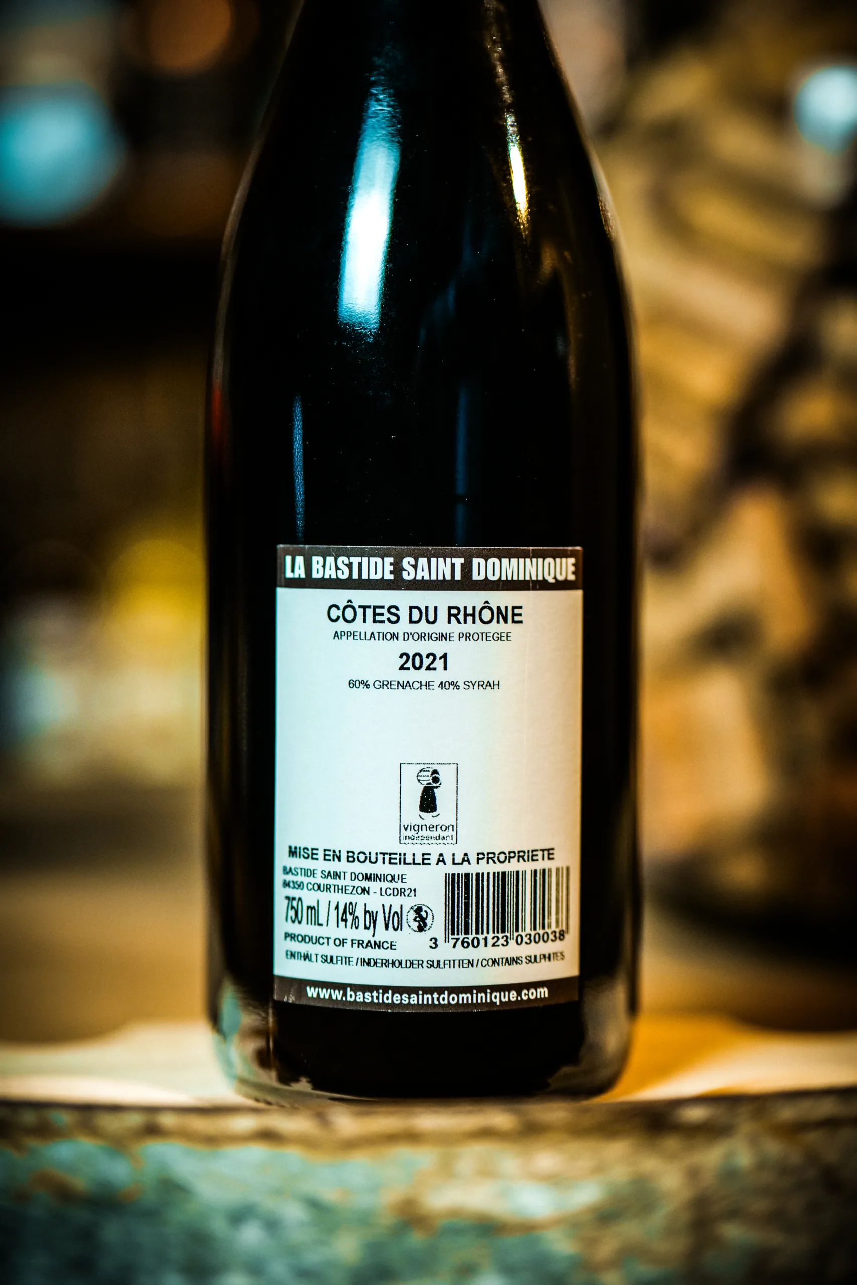 Côtes du Rhône 2021 La Bastide Saint Dominique - Vin Rouge Bio – Image 3